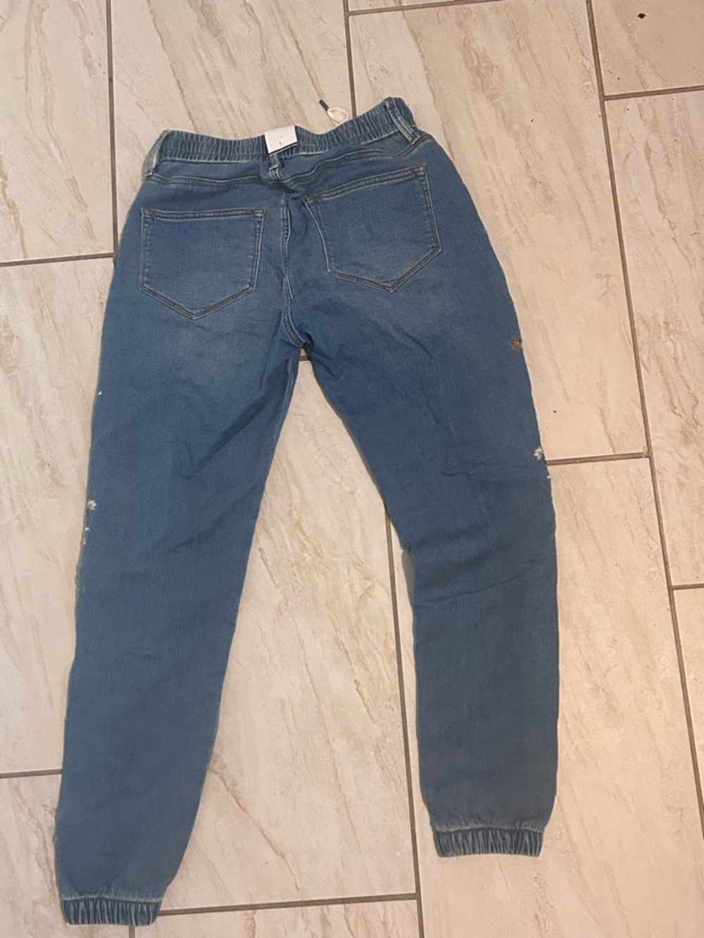 DRIFTWOOD Blue Denim Boyfriend Jeans with Floral Side Embroidery - Picture 4 of 4